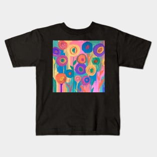 Bold abstract florals Kids T-Shirt